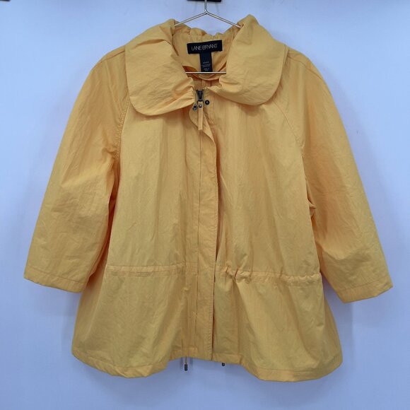 Lane Bryan Plus Fall Yellow Lightweight Drawstring Jacket Size 22/24 - Picture 1 of 14